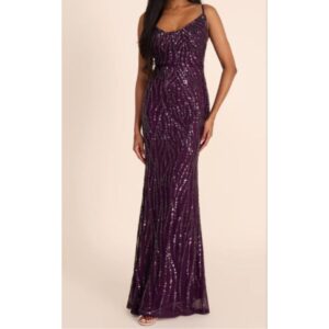 Plum Sequin Animal Print