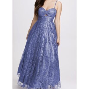 Light Violet Sweetheart Neckline, Sequin Prom Gown
